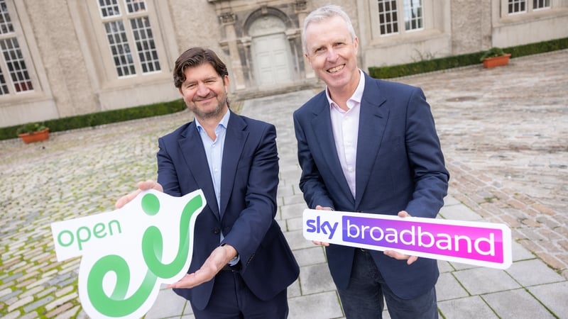 Oliver Loomes, CEO of eir and
JD Buckey, CEO of Sky Ireland.