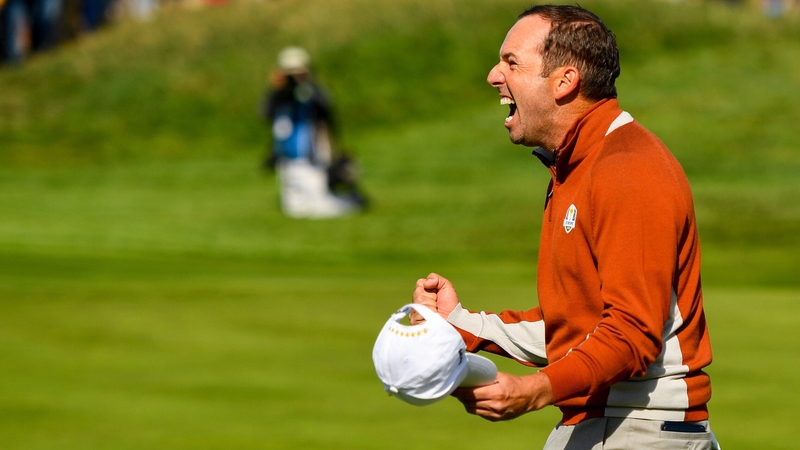 Sergio Garcia in Ryder Cup action back in 2018