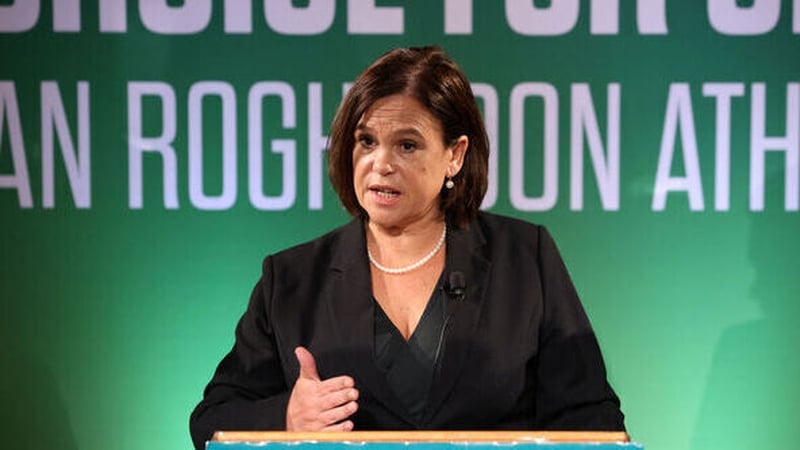 Sinn Féin leader Mary Lou McDonald speaking at the party's manifesto launch (Pic: RollingNews.ie)