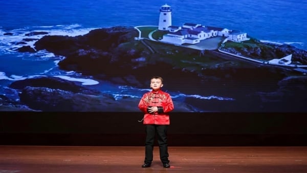 Eli from Waterford, who won the Chinese Bridge competition.