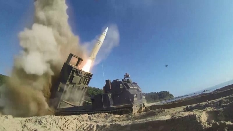 ATACMS weapons are seen fired during US drills with South Korea (file image)