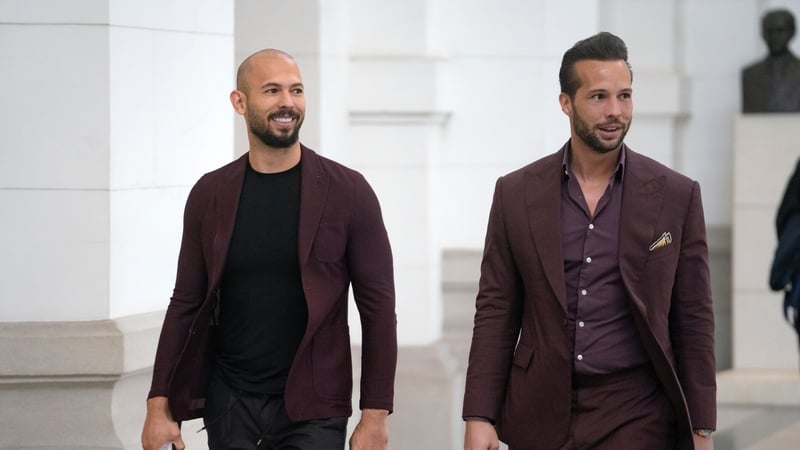 Andrew Tate (L) and Tristan Tate at a court hearing in Romania last year