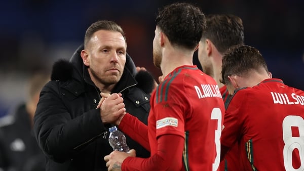 Craig Bellamy celebrates with Neco Williams