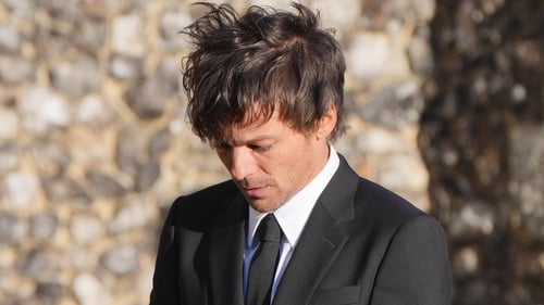 Louis Tomlinson at funeral of Liam Payne