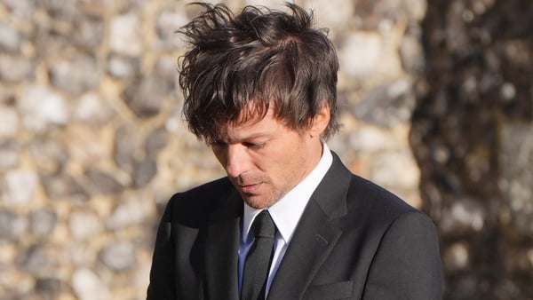 Louis Tomlinson at funeral of Liam Payne