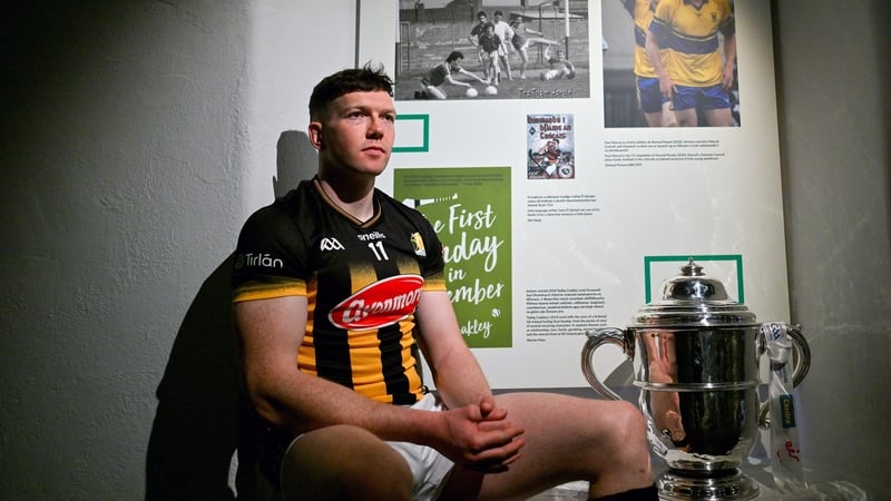 Walter Walsh with the Leinster SHC trophy, the Bob O'Keeffe Cup, which he won seven times