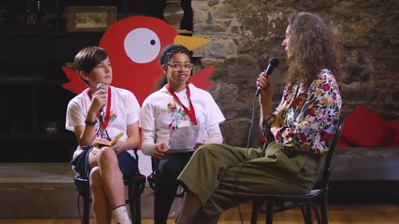 Jasper Quinlan and Joanne Hession chat to Arts Council Director Maureen Kennelly