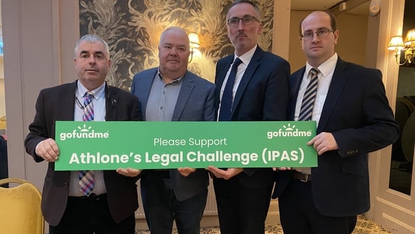 Kevin 'Boxer' Moran, John Dolan, Aengus O'Rourke and Paul Hogan at a briefing on their challenge (Missing from photo Frankie Keena)