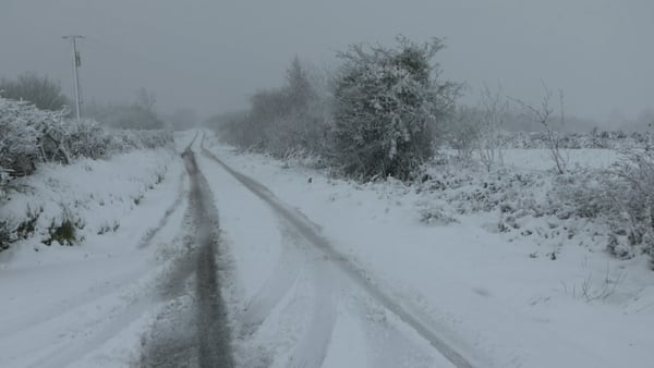 Snow on the roads made driving very dangerous.