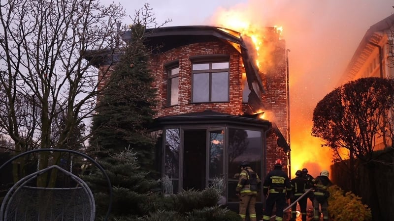 Firefighters respond to a property damaged by a Russian strike on Dnipro (Image: Press Service of the State Emergency Service of Ukraine in Dnipropetrovsk region)