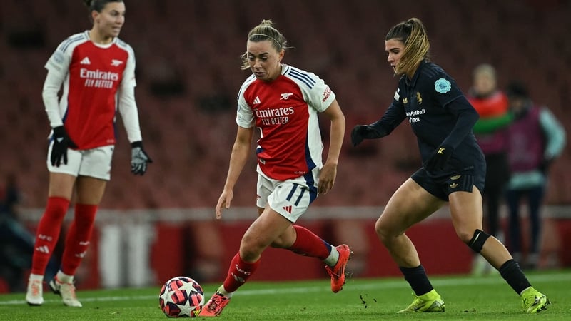 Republic of Ireland captain Katie McCabe started on the left side of Arsenal's back four