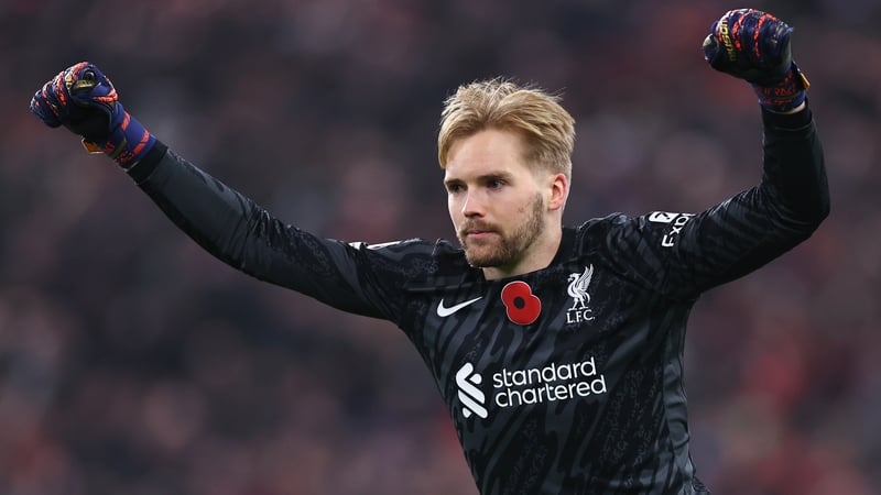 Caoimhin Kelleher will continue in goal for Liverpool