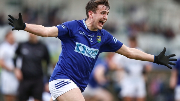 Tadhg McDonnell of St Mary's Ardee celebrates at the final whistle