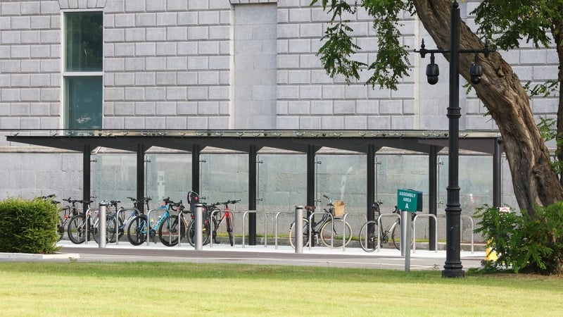 Construction on Leinster House's controversial €336,000 bicycle shelter had to be halted after a large manhole was 'discovered' on the site