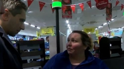 Simon Harris later apologised to disability worker Charlotte Fallon following their exchange