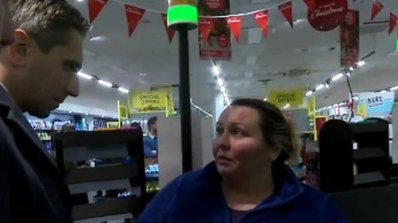 Simon Harris later apologised to disability worker Charlotte Fallon following their exchange