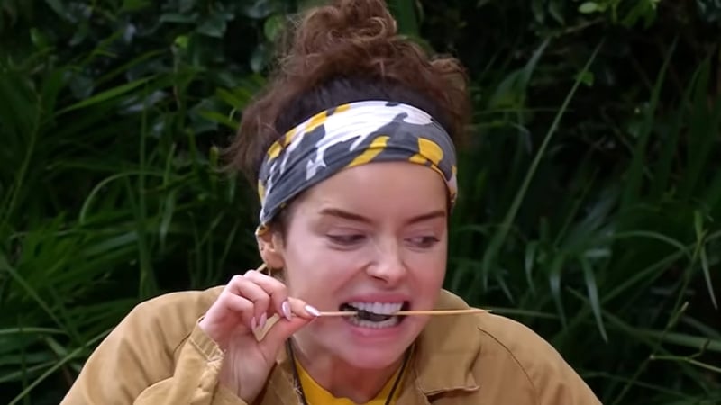 Maura Higgins - The Co Longford star and fellow campmate the Reverend Richard Coles successfully ate 12 themed dishes that included pig's eyeballs, cockroaches, and goat's testicle Screengrabs: ITV