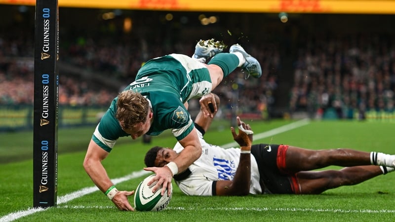 Craig Casey scored Ireland's fourth try in the