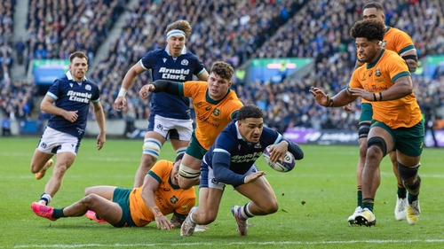 Sione Tuipulotu scored the first half's only try