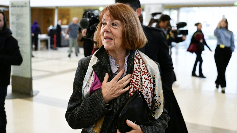Gisele Pelicot arrives at the Avignon courthouse this morning