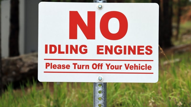 Drivers are asked to turn off their engines when they are stationary.