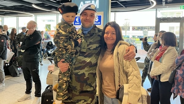 The Irish troops had spent six months on deployment in Lebanon