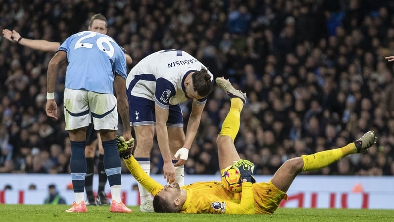 Goalkeeper Guglielmo Vicario fractured his ankle at Manchester City