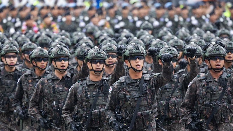 All South Korean men under the age of 30 must perform approximately two years of military service