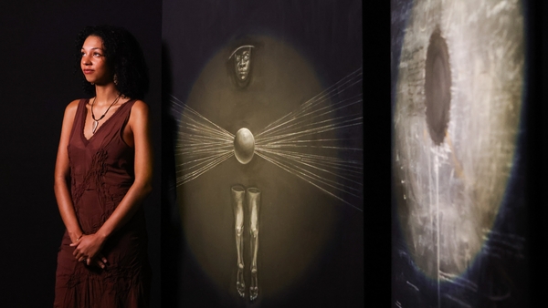 Artist Mary Madeleine McCarroll with her winning artwork (Pics: Leon Farrell)