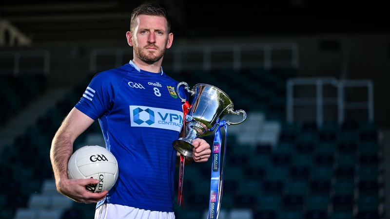 Robert Leavy poses with the Sean McCabe Cup, which is awarded to the kingpins in Leinster