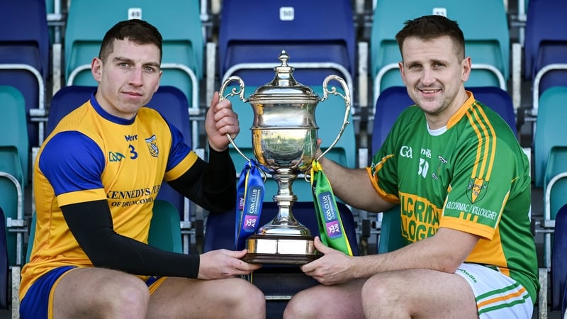 Na Fianna's Kevin Burke and Conor Slevin of Kilcormac Killoughey willl do battle for the O'Neill Cup on Sunday
