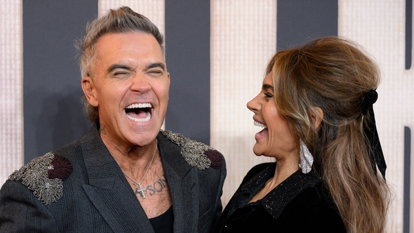 Robbie Williams with his wife Ayda Field