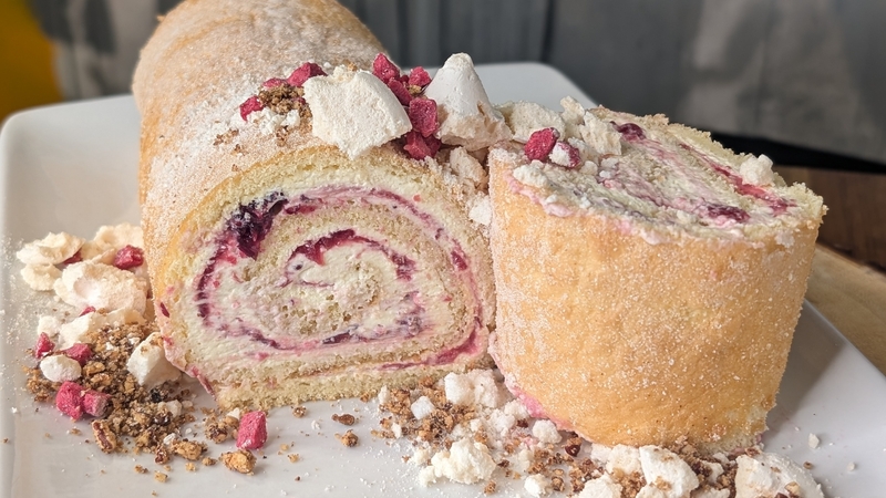 Mags' winter fruit sponge roulade: Today