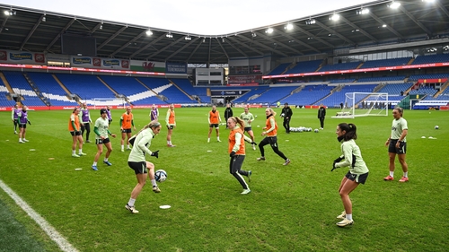 The Republic of Ireland go through their paces at Cardiff City Stadium