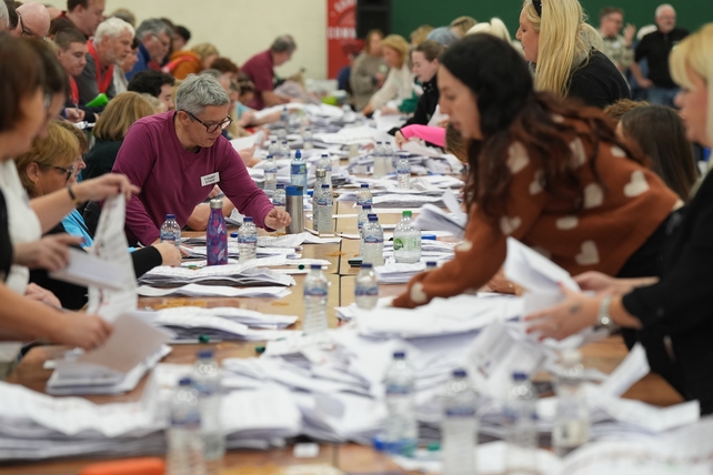Counting takes place at Nemo Rangers GAA Club in Cork
