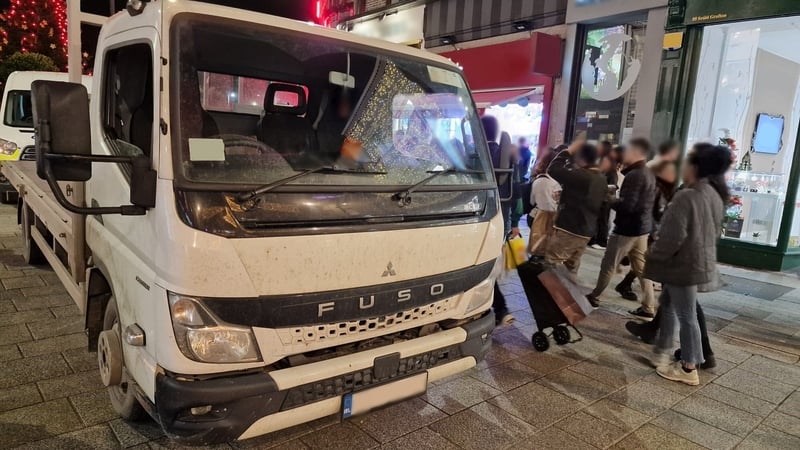 The incident occurred yesterday on Grafton Street (Pic: @GardaTraffic)