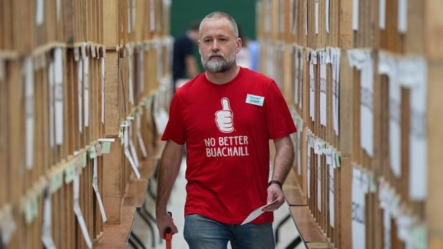 No better buachaill to be counting votes in the RDS