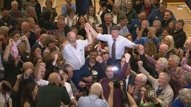 The Healy-Rae brothers celebrate their respective re-elections in Kerry
