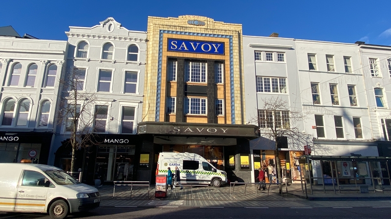 The scene on St Patrick's Street has been cordoned off
