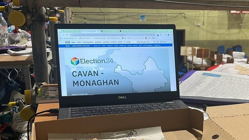 Counting continued until just before 10pm in just one constituency Cavan-Monaghan