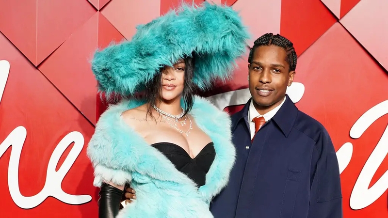 Rihanna and ASAP Rocky turned up fashionably late to the Fashion Awards red carpet (Ian West/PA)