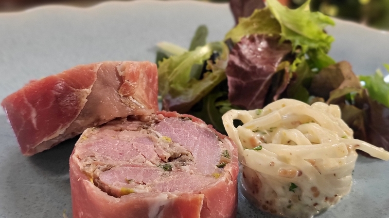 Neven's leftover ham terrine with celeriac remoulade