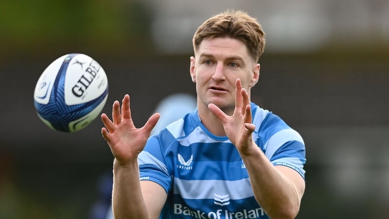 Jordie Barrett had his first training session with Leinster on Monday