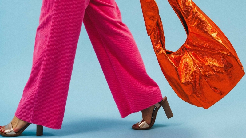 Reidin's orange metallic Beau bag, priced at €285.