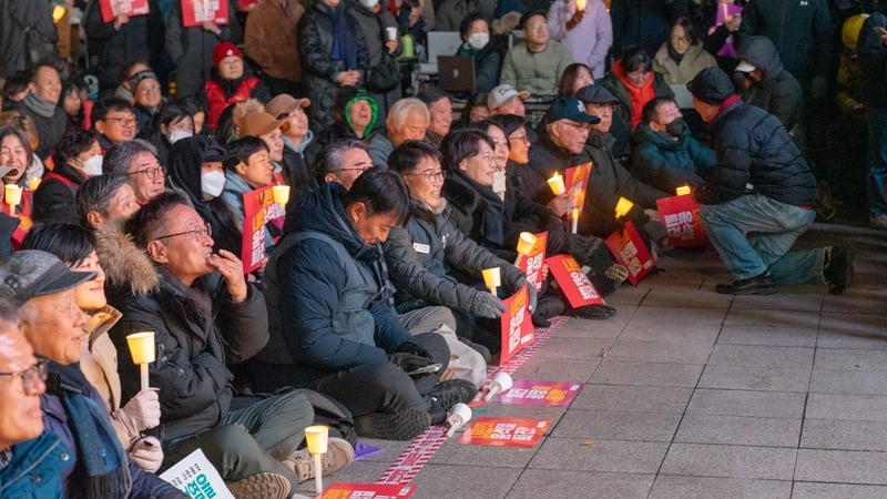Demonstrators held candlelit vigils in Seoul, South Korea and called for its president to resign