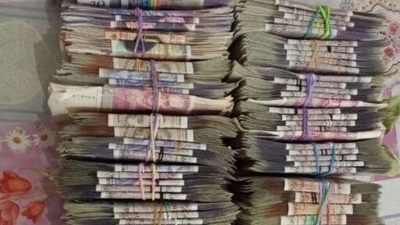Images show cash seized by the UK's National Crime Agency