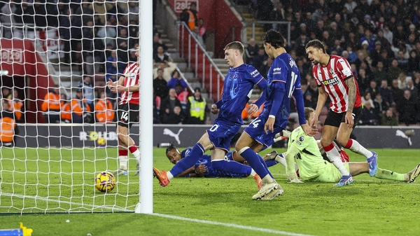 Cole Palmer taps home from close range for Chelsea's fourth goal on the night