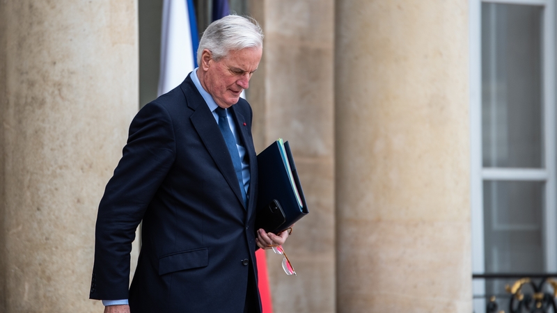 Michel Barnier pictured leaving the Elysee Palace in November