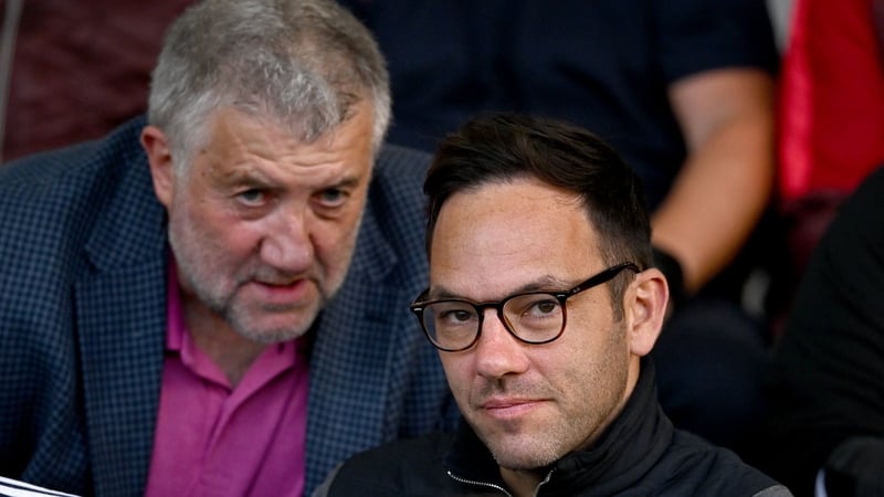 FAI President Paul Cooke (L) with chief football officer Marc Canham