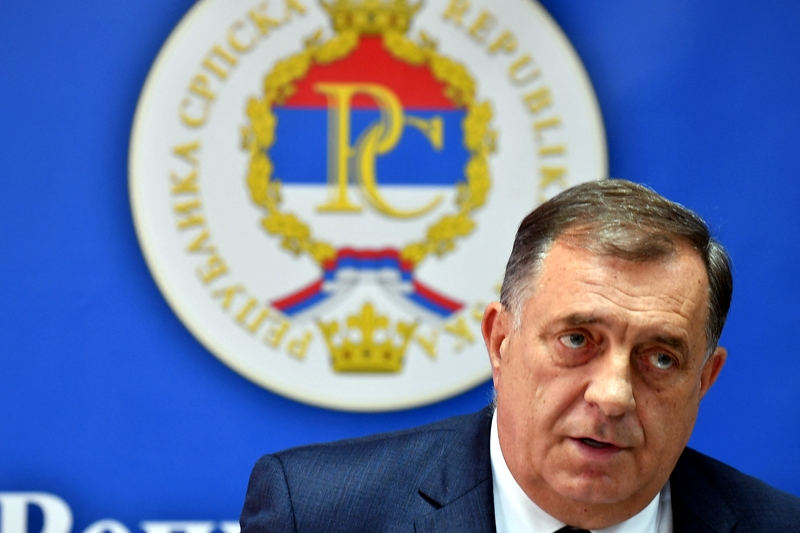 Milorad Dodik said the visit was an 'insult' to the country's Serbs